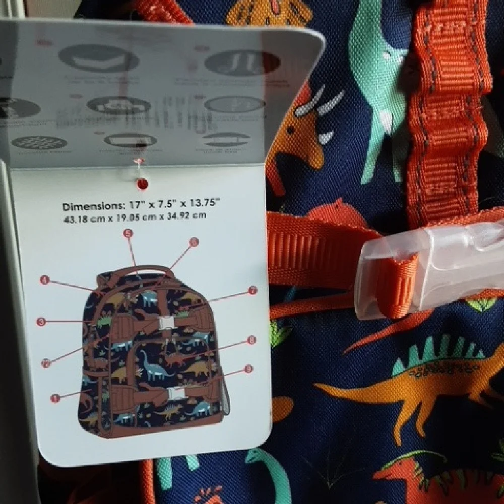 Orange and Blue Camouflage Backpack with Durable Design